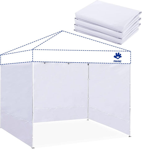 FANPAT 10x10 Canopy Sidewalls for Canopy Frame, White (3Pcs Sidewalls Only)