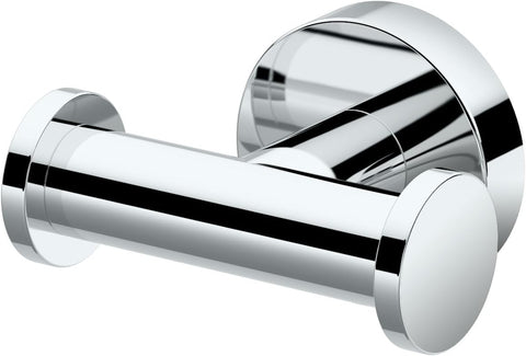 Gatco 4645A Glam 2 Hook Double Robe Hook, Wall Mounted Hook for Bathroom Towels & Robes, 3.10 Inch W, Satin Nickel
