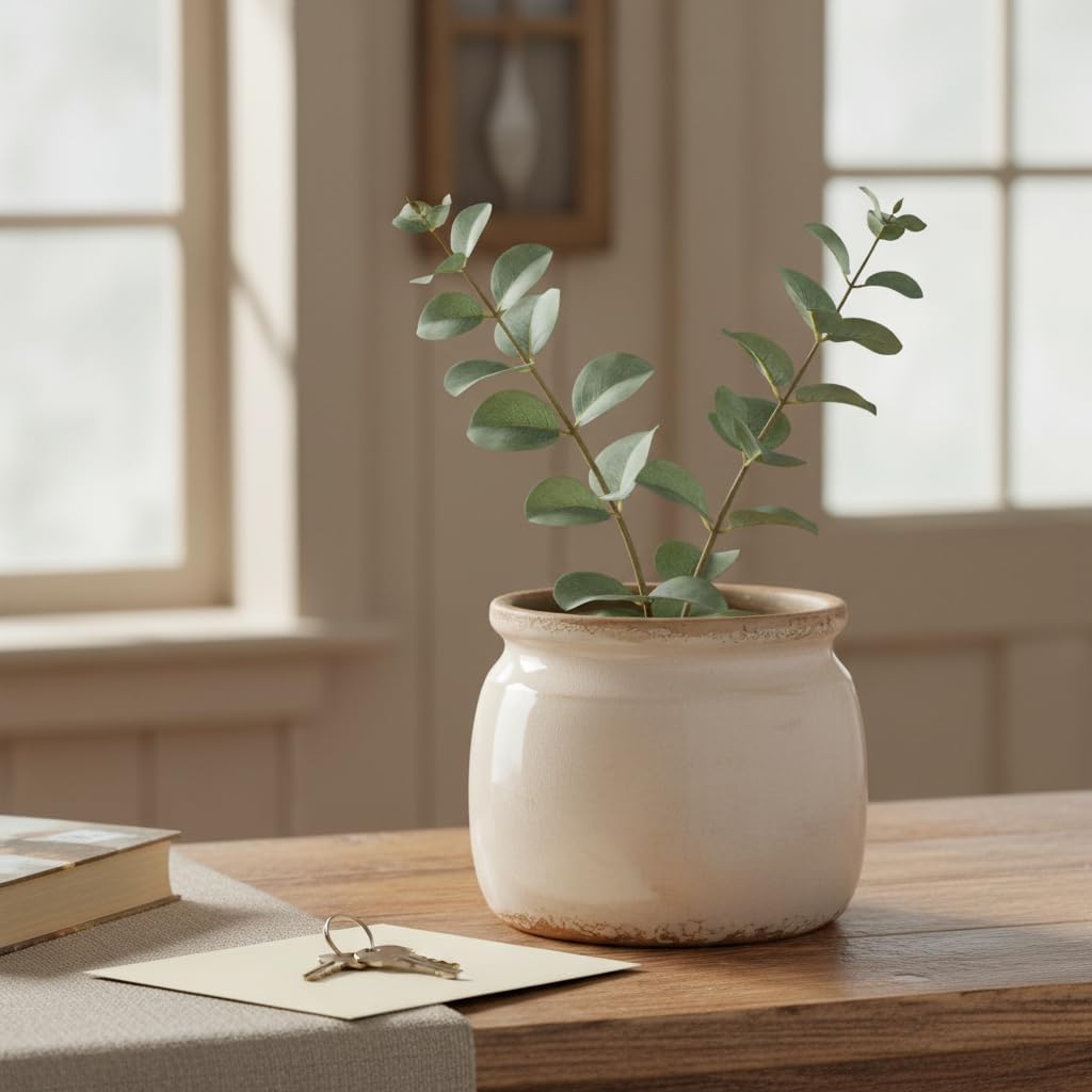 Ceramic Planter & Vase for Wabi Sabi Decor, Nordic Minimalist Flower Pot