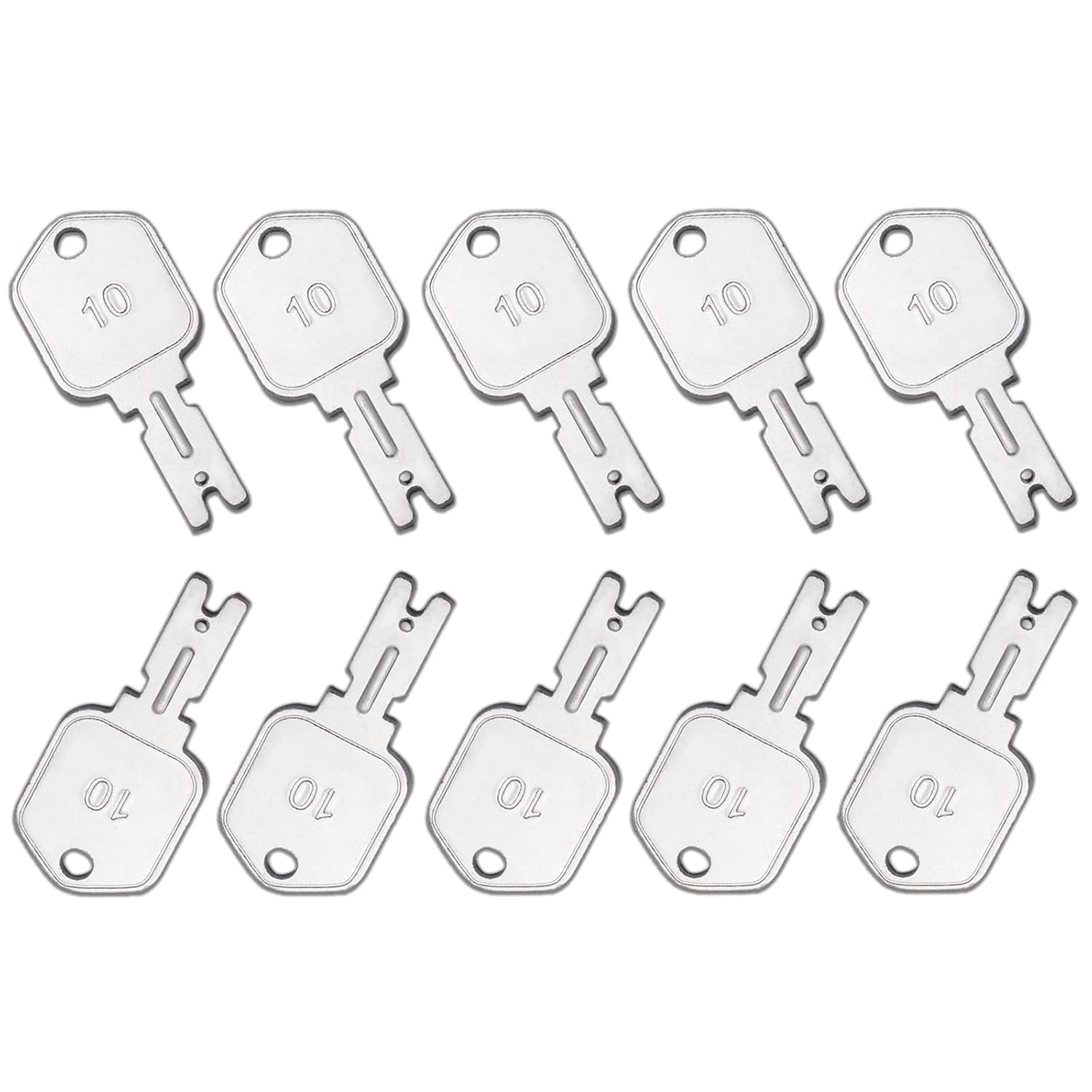 Construction Ignition Keys, 10Pcs 166 Forklift Key Hyster Heavy Equipment Keys