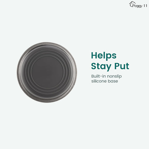 PEGGY11 Nonslip Stainless Steel Dog Cat Bowls, 2 US Cup Each, 2 Pack