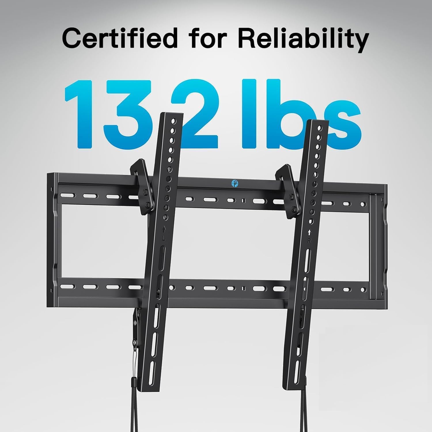 Pipishell Tilt TV Wall Mount Bracket Low Profile for Most 37-90 Inch LED LCD OLED Plasma Flat Curved TVs, Large Tilting Mount Fits 16"-24" Wood Studs Max VESA 600x400mm Holds up to 132lbs