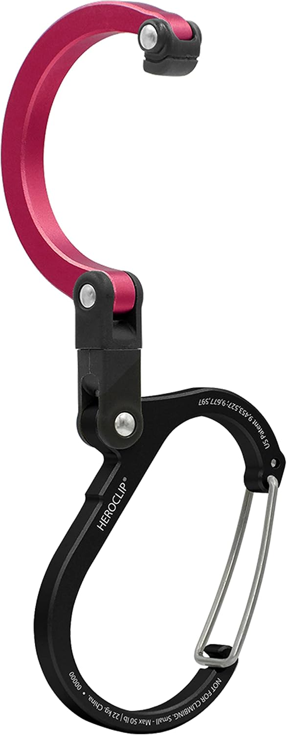 GEAR AID HEROCLIP Small Carabiner Gear Clip with 360° Swivel Hook