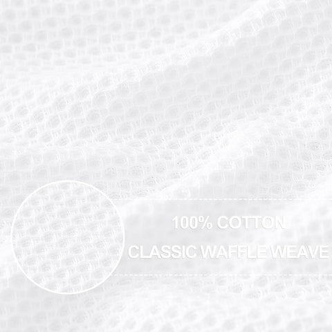 Homaxy 100% Cotton Waffle Weave Kitchen Dish Cloths 12-Pack, White