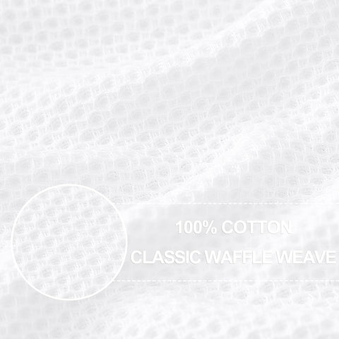 Homaxy 100% Cotton Waffle Weave Kitchen Dish Towels 6-Pack, White