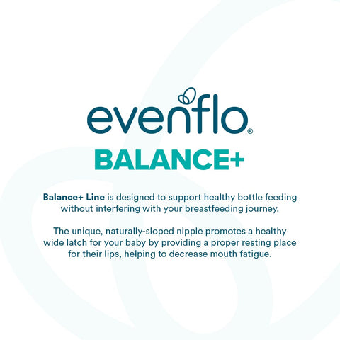Evenflo Balance+ Glass Wide Neck Baby Bottles, Clear, 6 fl oz, 6 Pack