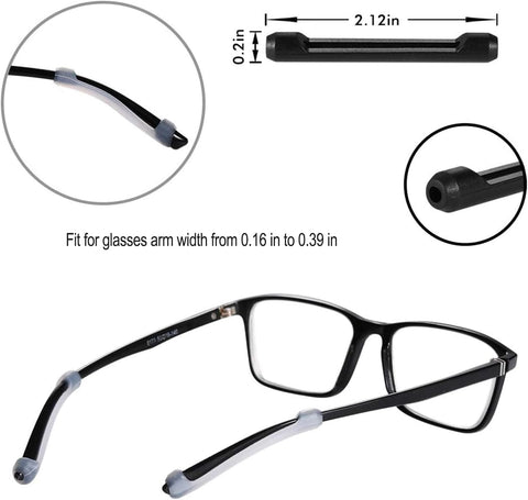 16 Pairs Eyeglasses Retainers, Premium Silicone Anti-Slip Eyeglass Holder, Comfort Ear Grip Hooks Protectors for Spectacle Sunglasses Reading Glasses Eyewears