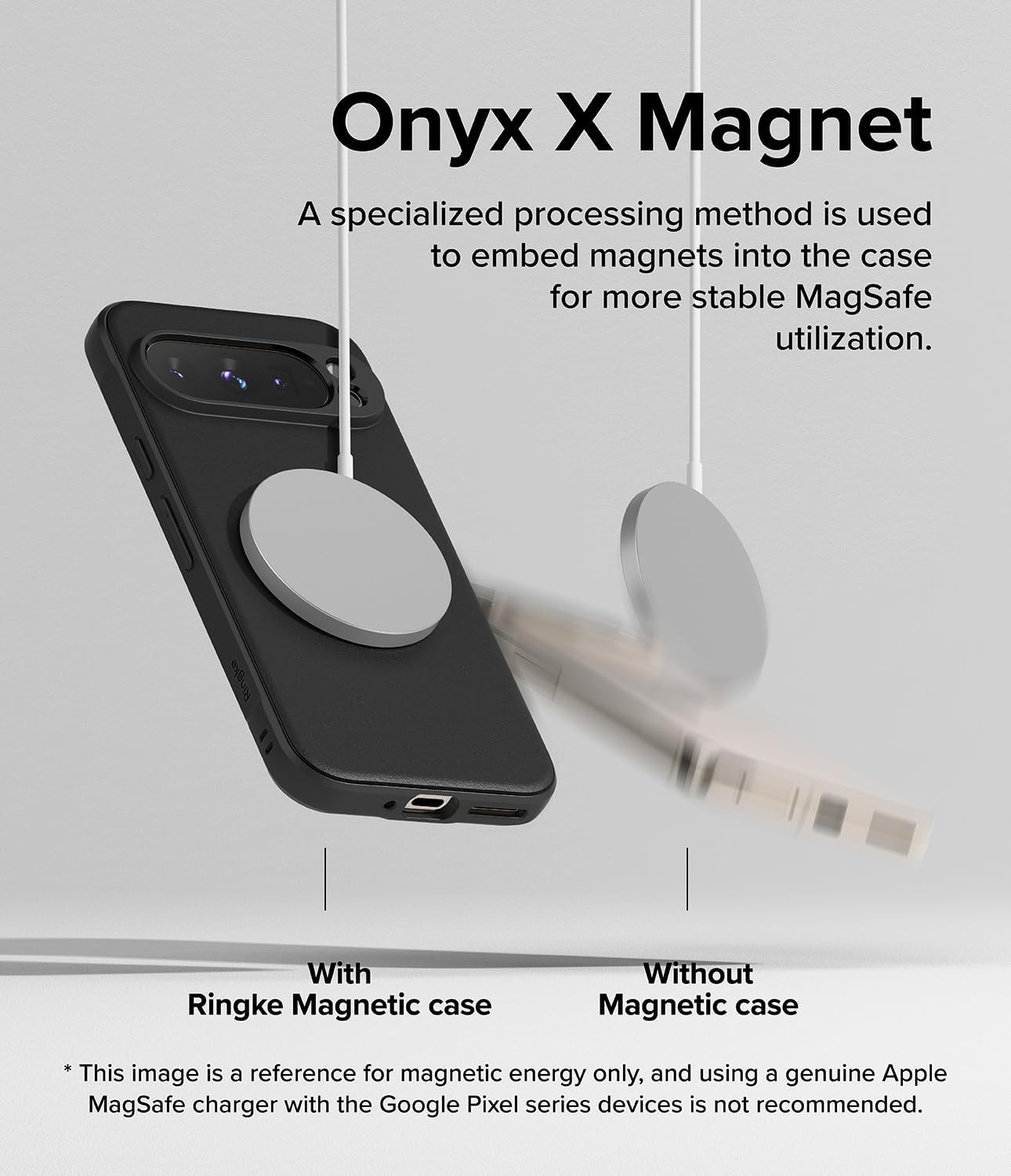 Ringke Onyx [Compatible with MagSafe] Designed for Google Pixel 9 Pro XL Case, Anti-Fingerprint Technology Prevents Oily Smudges Non-Slip Enhanced Grip Precise Cutouts for Camera - Magnetic Black