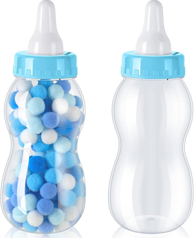 Tessco for you 4 Pcs 11in Jumbo Baby Bottle Bank Baby Shower, Blue
