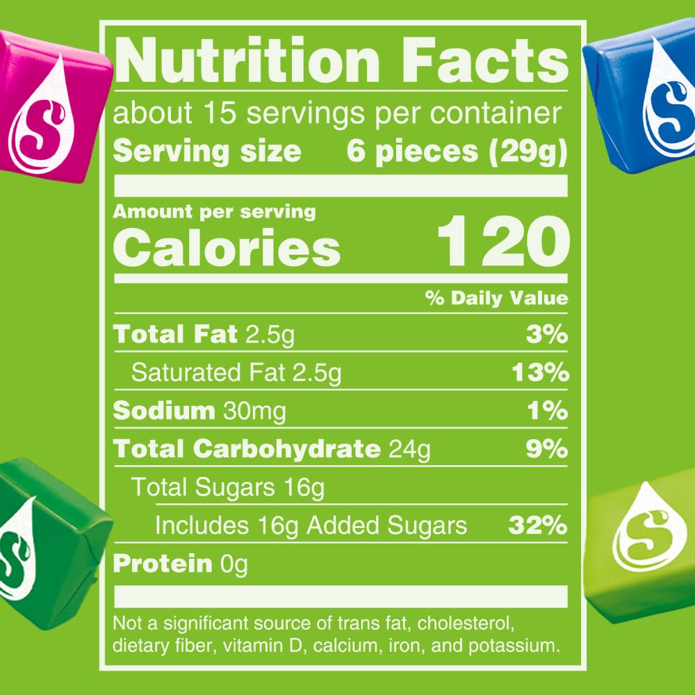 STARBURST Sour Chewy Candy Fruit Chews, Share Size Resealable 15.6 Oz Bag