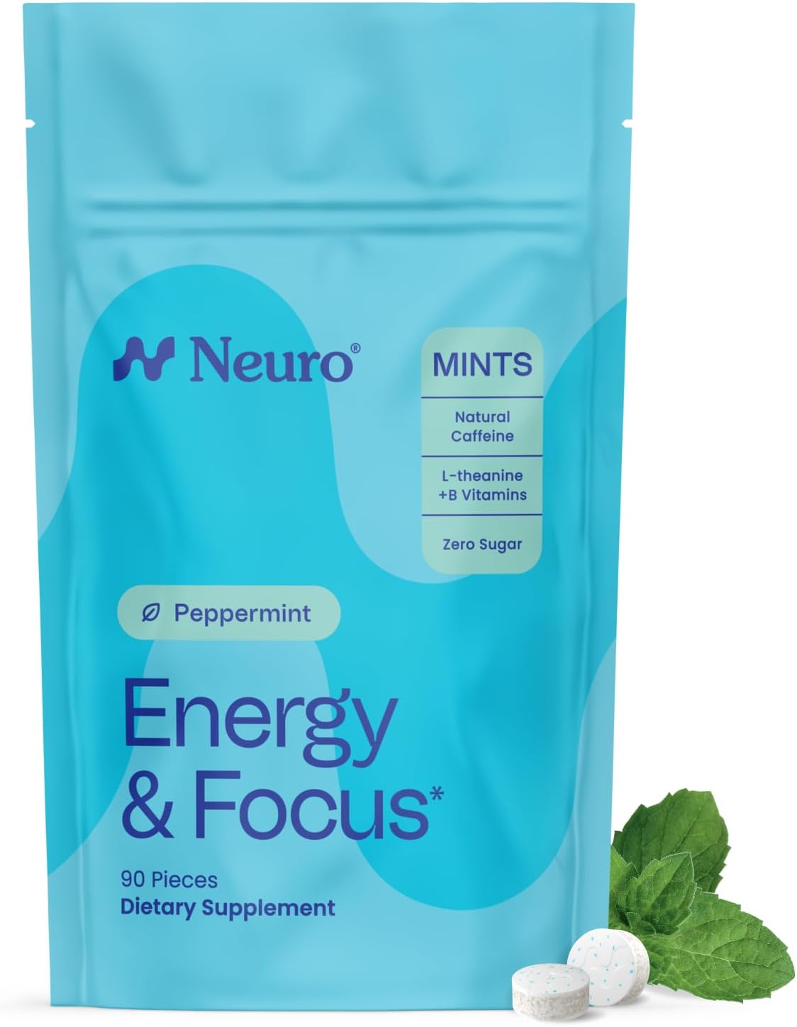 Neuro Energy & Focus Mints, Peppermint, 90 Count