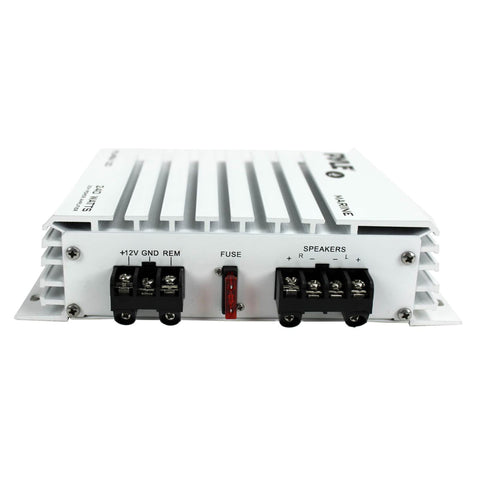 Pyle Hydra Marine Amplifier - Upgraded Elite Series 240 Watt 4 Channel Audio Amplifier - Waterproof, 4-8 Ohm Impendance, GAIN Level Controls, RCA Stereo Input & LED Indicator (PLMRA120)