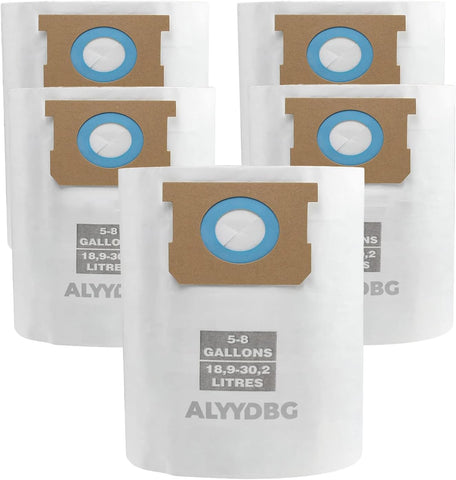 5 PCS Shop Vac Bags 5-8 Gallon Type E/H 90661 90671 Vac Bags by ALYYDBG