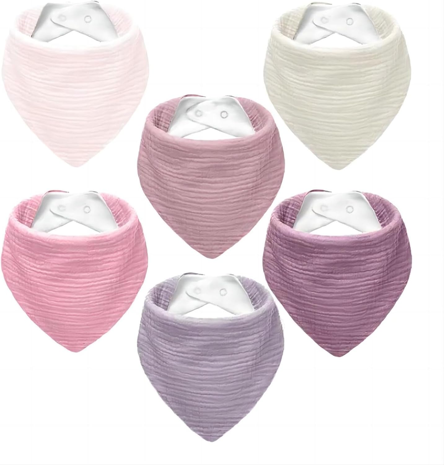 NISXABEBE Muslin Baby Bibs,Soft Triangular Baby Bandana Drool Bibs for Baby Boy Girl,Solid Colors Bib for Drooling Teething