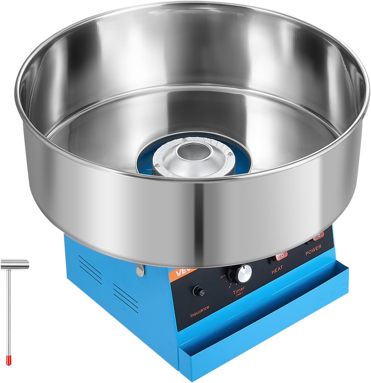 VEVOR Commercial Cotton Candy Machine, 1000W Electric Candy Floss Maker