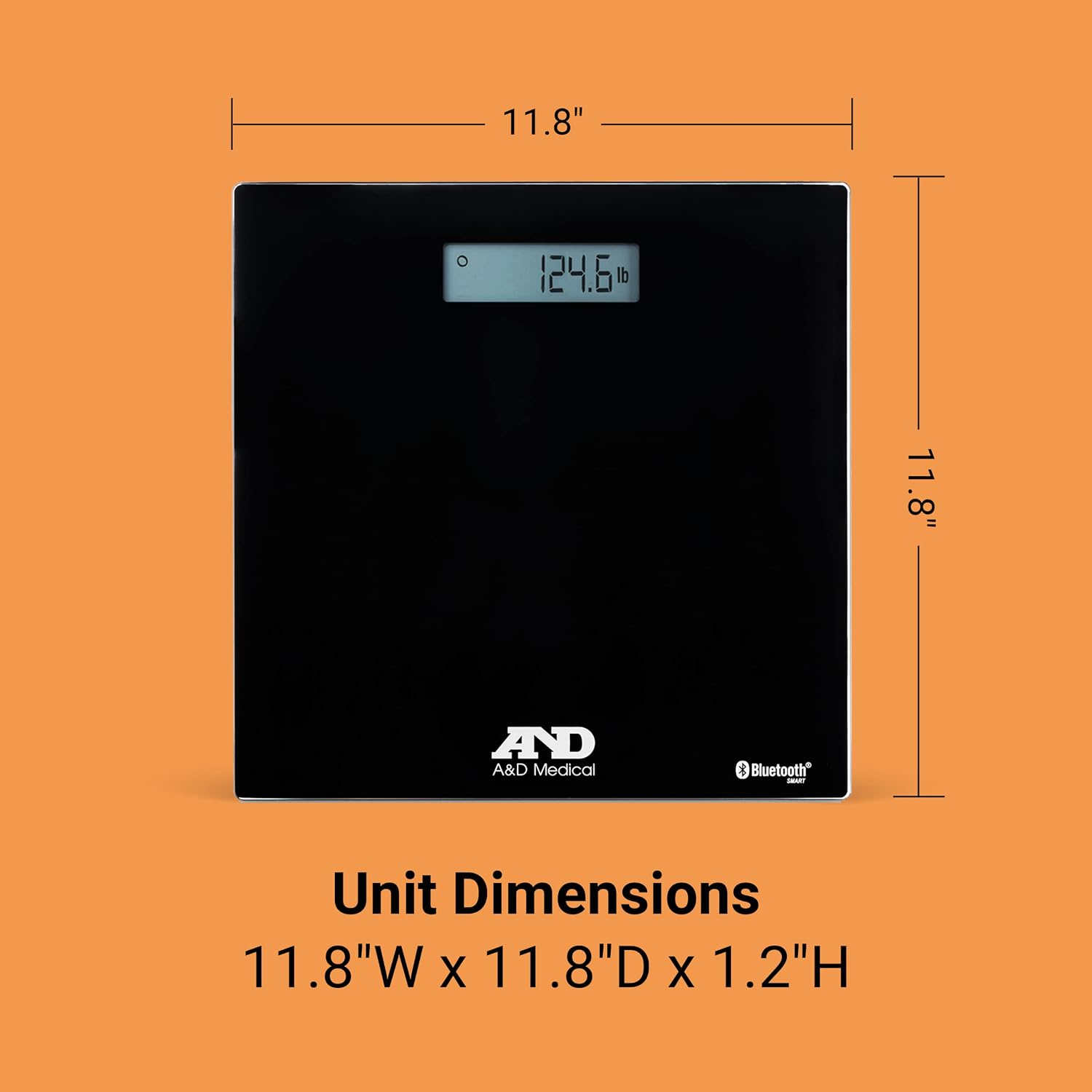 A&D Medical UC-352BLE Bluetooth Digital Weight Scale, 450lb Capacity