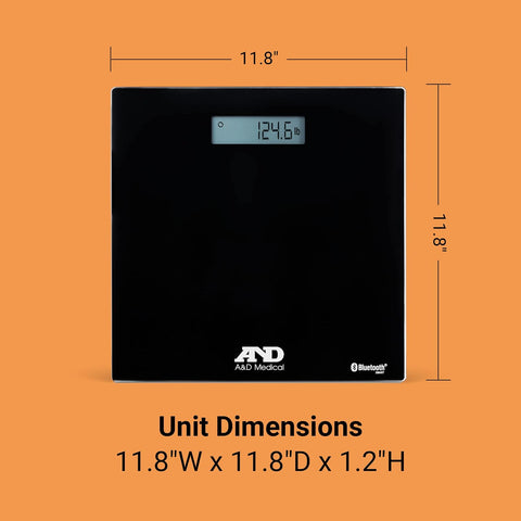 A&D Medical UC-352BLE Bluetooth Digital Weight Scale, 450lb Capacity