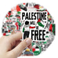 100pcs Free Palestine Stickers Freedom Vinyl Palestine Stickers for Water Bottles Laptop Skateboard for Adult Teens