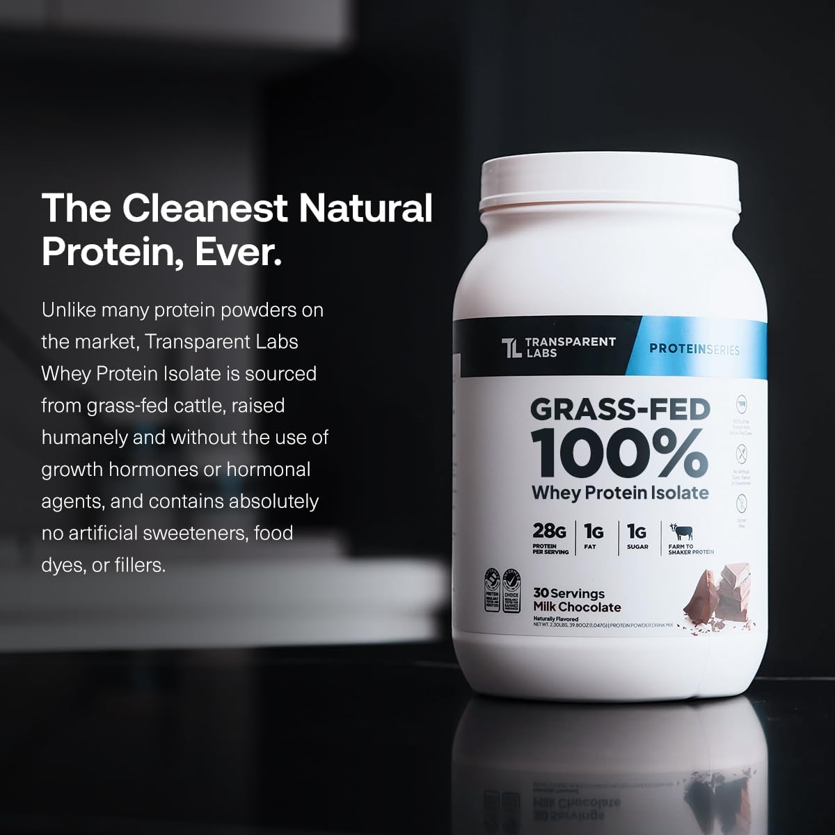 Transparent Labs Grass-Fed Whey Protein - 30 Servings, Blueberry Pancakes
