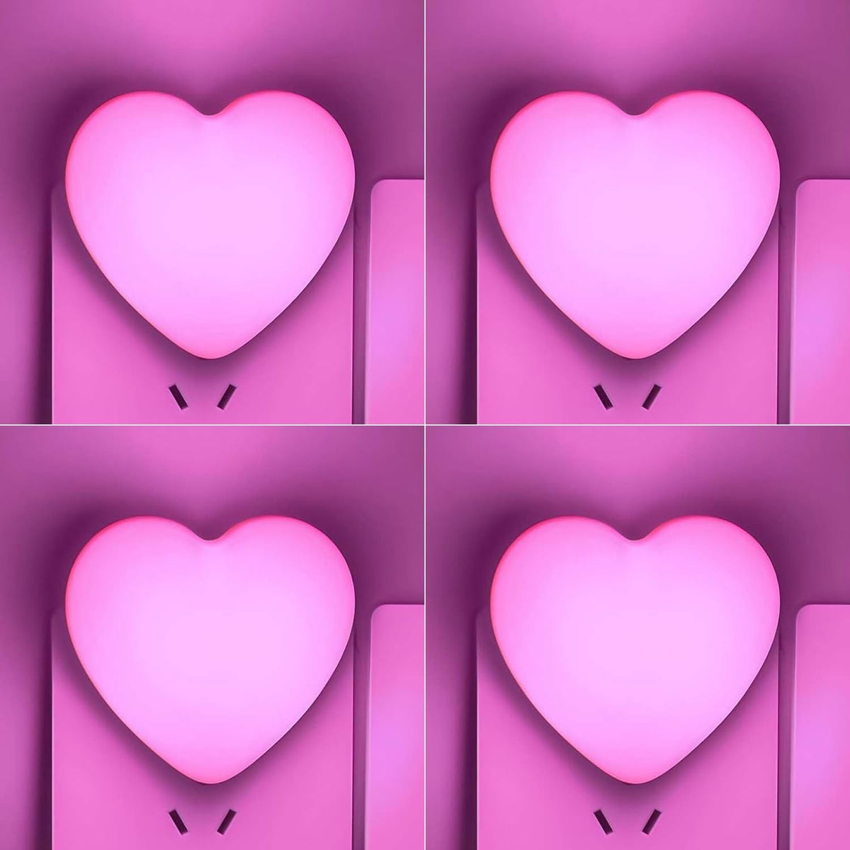 INZU Night Lights Plug into Wall, LED Night Light for Kids, Cute Nightlight with Auto Dusk to Dawn Sensor, LED Nightlight with Soft Warm Light for Bedroom, Nursery, Bathroom, Hallway (4Pack Pink)