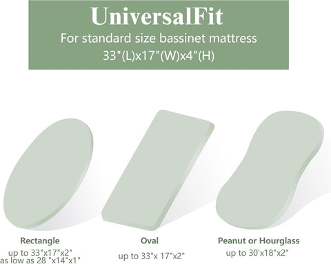 3 Pack Baby Muslin Bassinet Sheets for Boys and Girls, 32 x 16 in