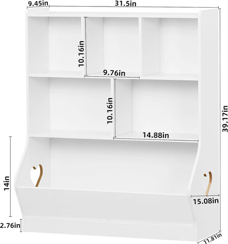 Lerliuo Kids Bookshelf and Toy Storage, 3 Tier Book Shelf for Kids Rooms