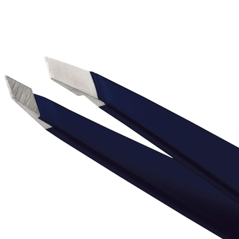 Tweezerman Exclusive Evening Blue Slant Tweezer - Hair Removal Tweezers, Stainless Steel