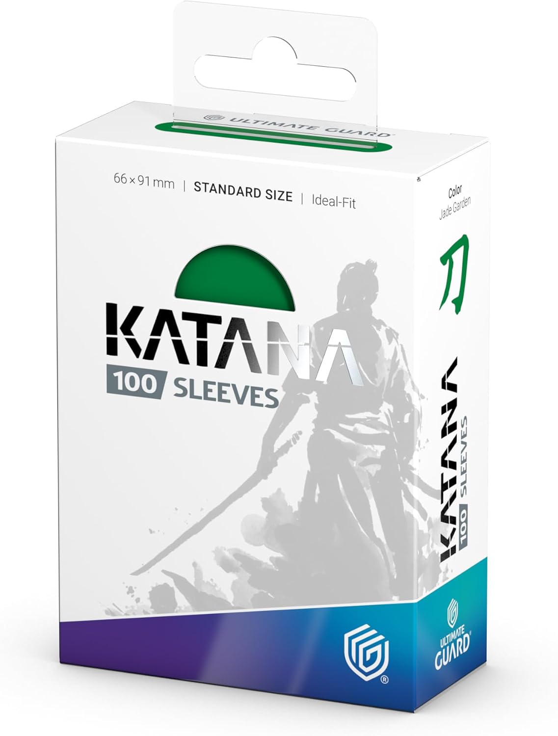 Ultimate Guard Katana Card Sleeves: 100 Standard Size TCG Sleeves, 66 x 91mm, Jade Garden Back, Tournament Quality, No PVC & Acid-Free, High Clarity