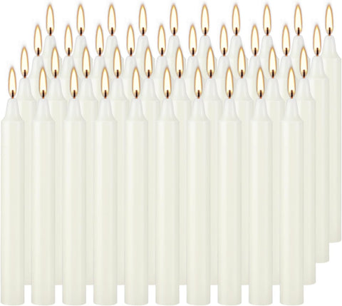 4 Inch Tall 40 Pack Ivory Candles Mini Unscented Taper Candles for Christmas,Household, Wedding, Rituals, Prayer, Birthdays, Meditation, Altar,Party and Home Décor Candlesticks