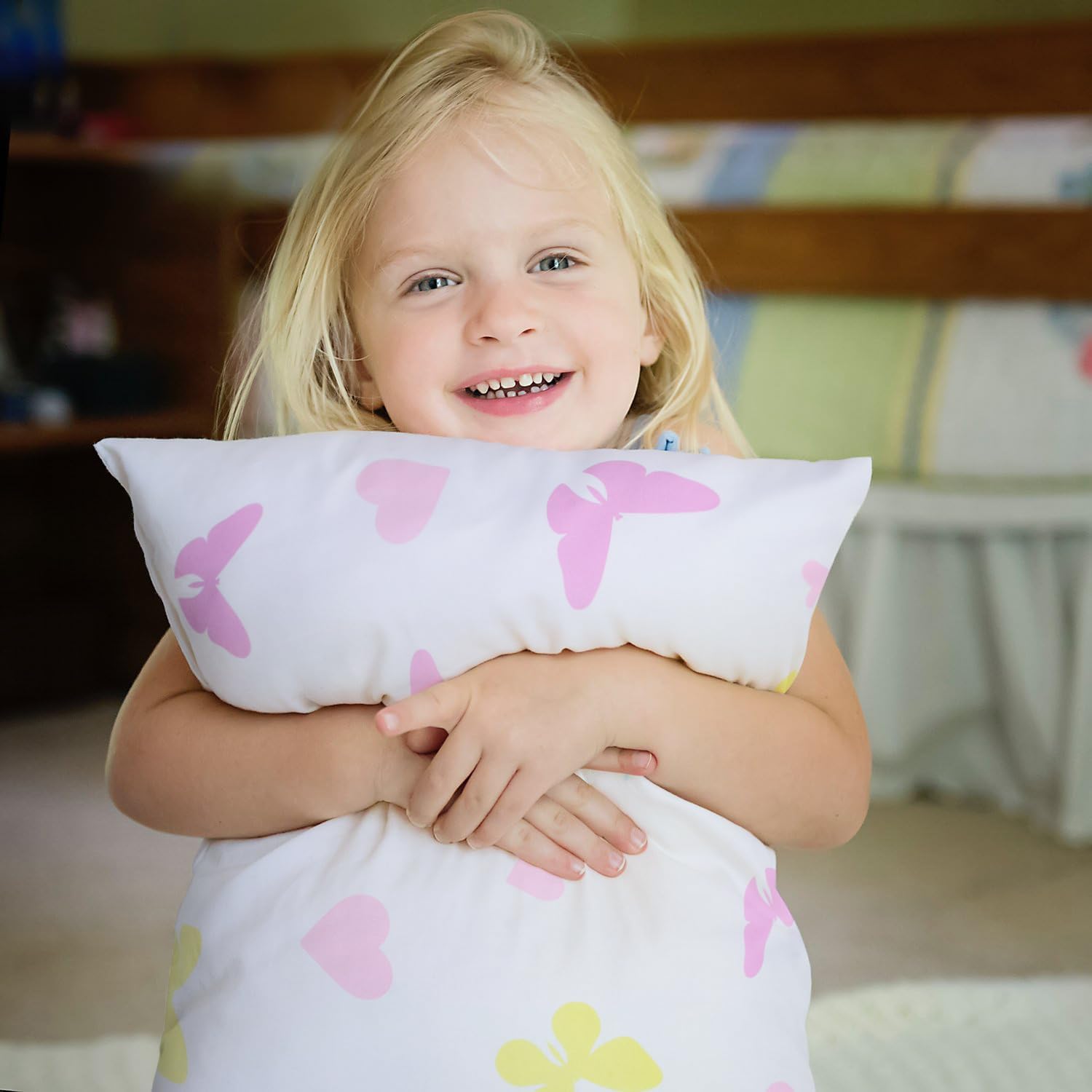 UOMNY Toddler Pillowcases for Girls 13X18 Butterfly Baby Pillowcase 2 Pack
