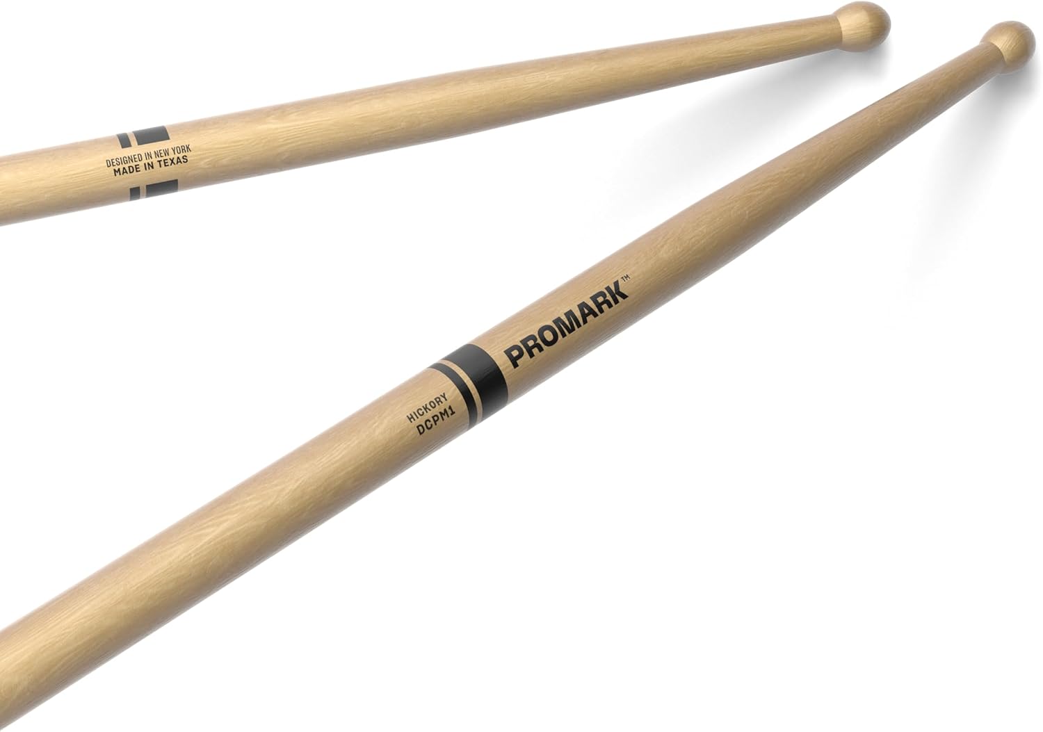 ProMark DCPM1 Hickory Marching Drumsticks, Wood Tip