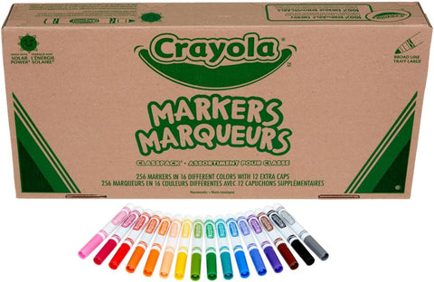 Crayola Broad Line Markers Classpack (256 Ct), Bulk Classroom Must Haves