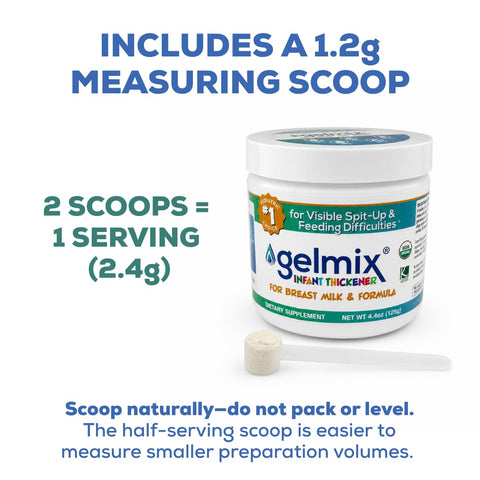 Gelmix Infant Thickener for Breast Milk & Formula, 4.4 oz Jar