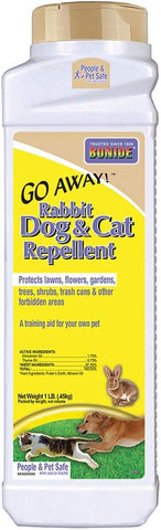 Bonide Go Away! Rabbit, Dog, & Cat Repellent Granules, 1 lb Ready-to-Use, Keep Dogs off Lawn, Garden, Mulch & Flower Beds