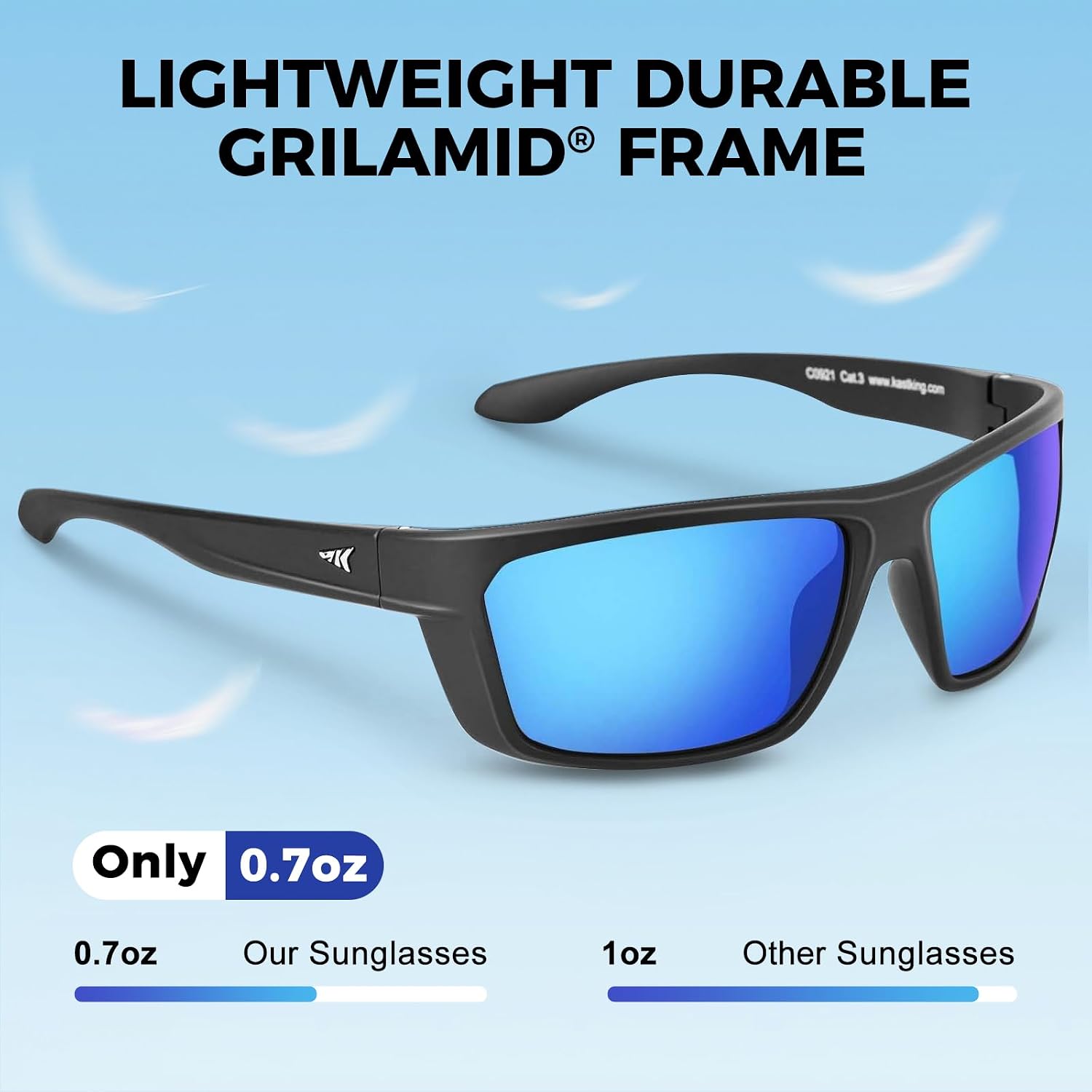 KastKing Huzzah Polarized Sport Sunglasses for Men and Women, Wrap Design