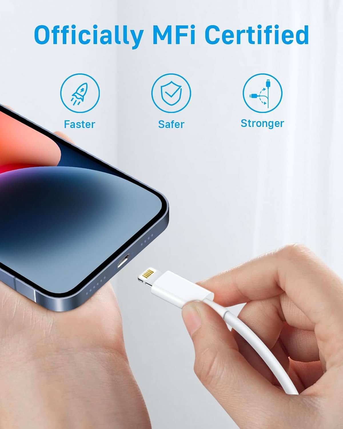 CXX 10FT iPhone 14/13/12 Charger 20W Fast Charging [MFi Certified]