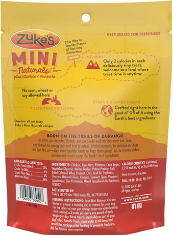 Zuke’s Mini Naturals Dog Training Treats for Dogs, Pet Treats Made with Real Chicken, 16 oz