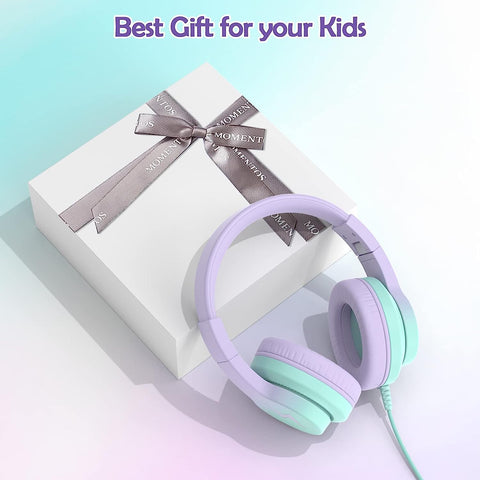 Candy Bila Wired Kids Headphones for School, Over-Ear for Boys Girls