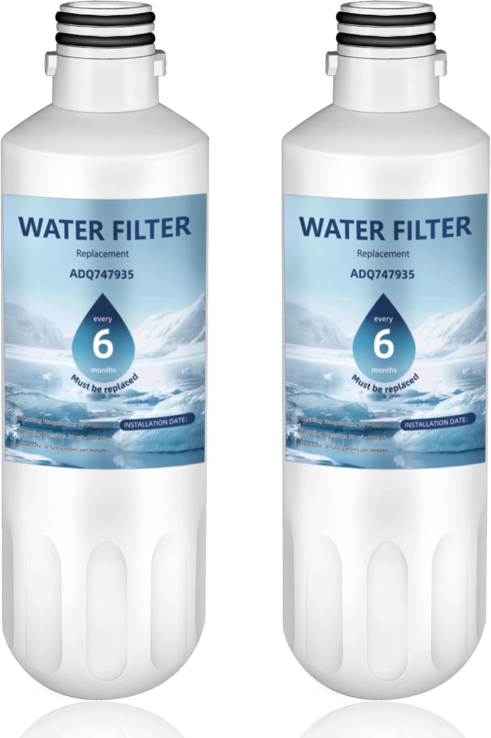 LT1000P ADQ747935 Water Filter 6-Month Replacement for LG LT1000P/PC/PCS ThinQ Water Filter AGF80300704,LMXS28626S,LFXS26973S,LRFLC2706S,LRMXS2806S,LRFS28XBS,LFXC22526S,2 Combo Set by Ramco