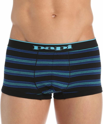 Papi Men's Stylish Brazilian Solid and Print Trunks (3-Pack of Men's Underwear)