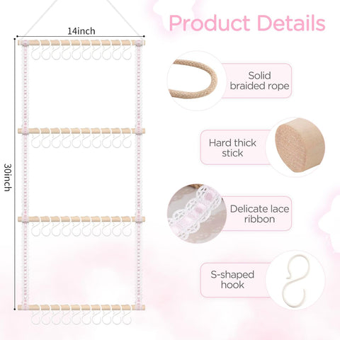 POVETIRE Headband Holder Bow Organizer for Girls, Baby Head Bands Storage