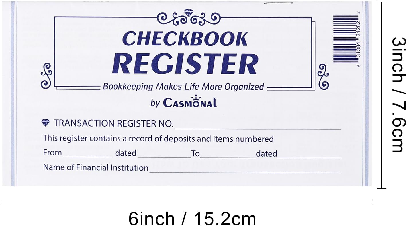 20 Pack Checkbook Register, Check Registers for Personal, Blank Ledger Transaction Registers for Personal or Business Bank, Check Register Book for Checking and Saving Account, Deposit and Credit Card