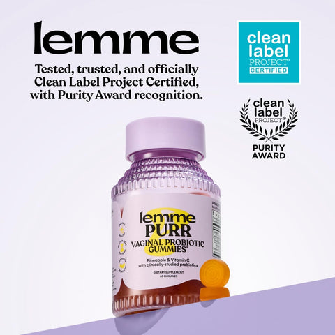 Lemme Purr Vaginal Probiotic Gummies for Women, 30-Day Supply