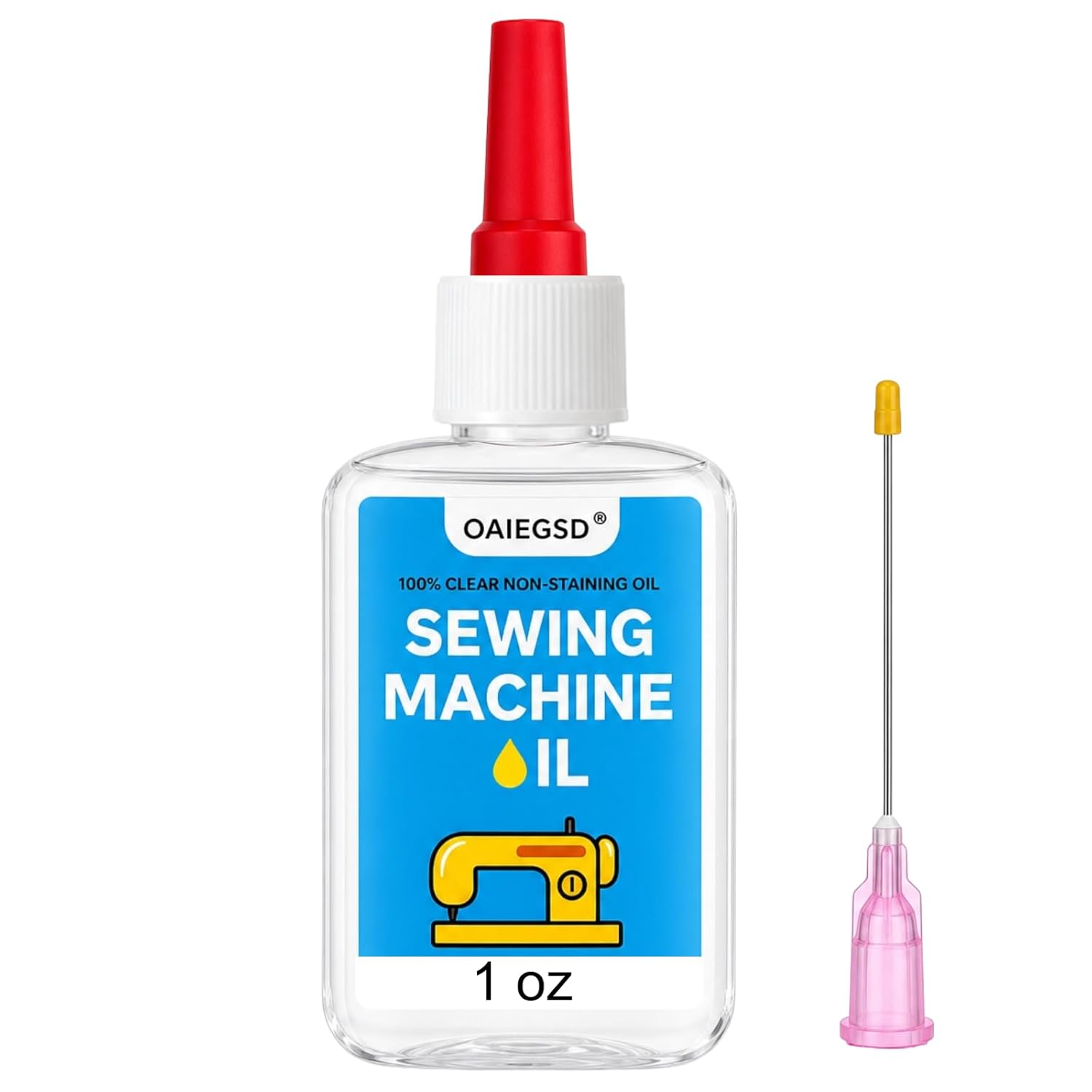 1oz Fine Light Sewing Machine Oil and Lubricant with Applicator