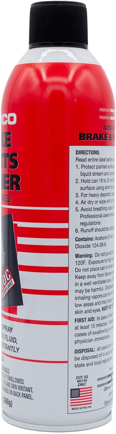 Denco 1930 Brake & Parts Cleaner, Non-Chlorinated, 13oz, 12-Pack