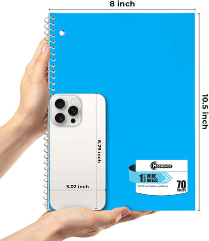 Rosmonde 2000 Packs 1 Subject Notebooks Bulk, Wide Ruled, 70 Sheets