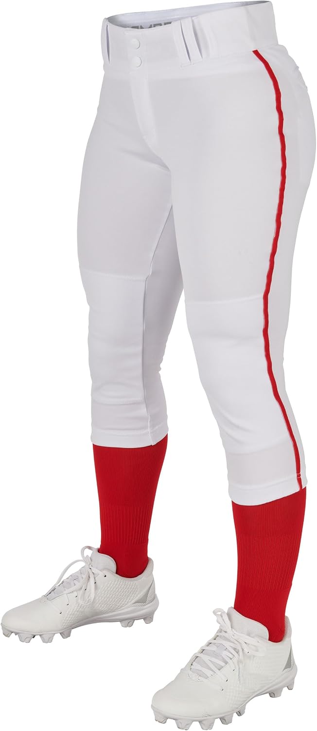 Champro Women's Tournament Traditional Low-Rise Softball Pants with Braid