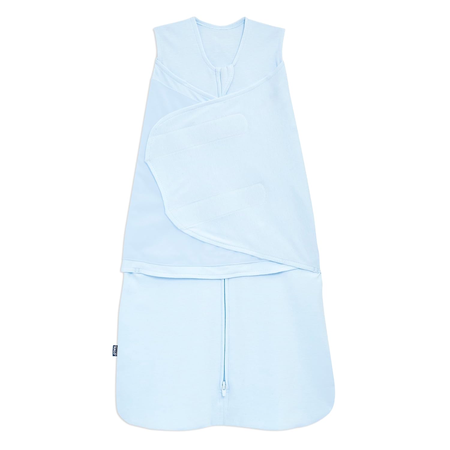 HALO SleepSack Swaddle | Cotton | 1.5 TOG | 68-75°F | 6-12 lbs |Baby Blue