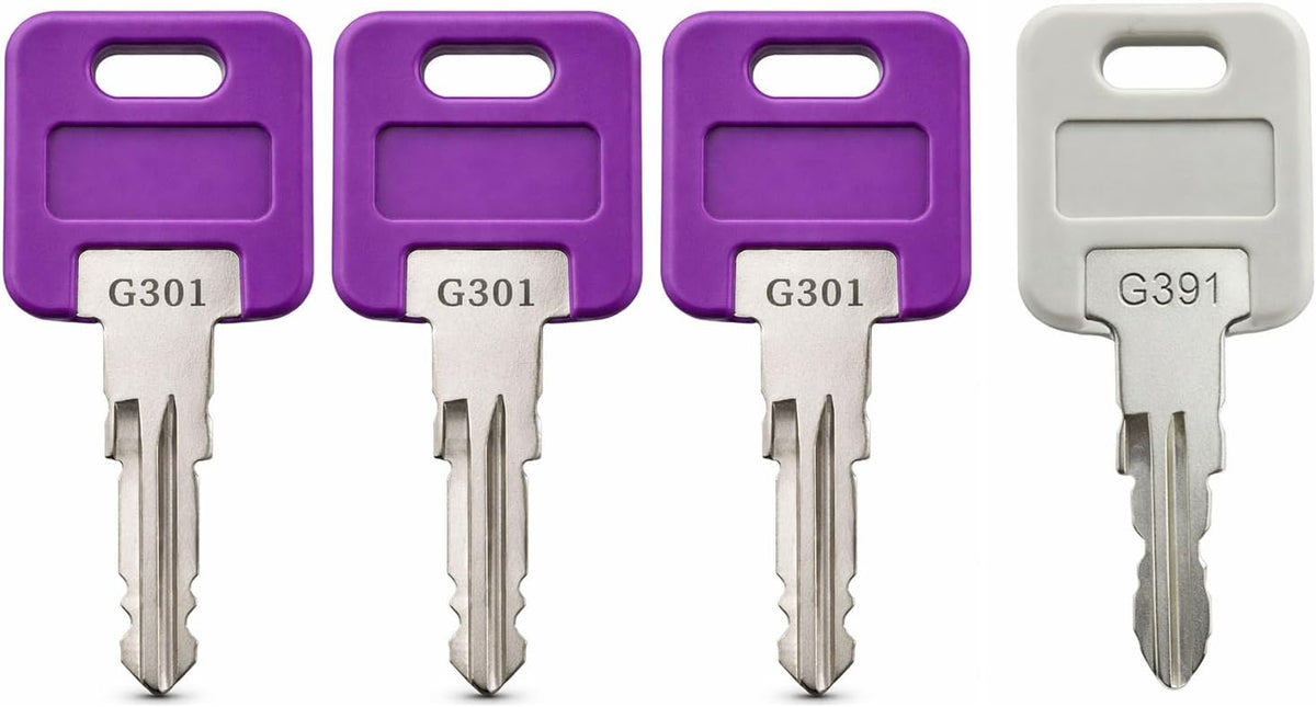 G390 Replacement Keys, 3 Pack, Compatible with Global Link RV Trailer Camper Locks, Pre Cut to Key Code Series G301–G390, with one G391 Key