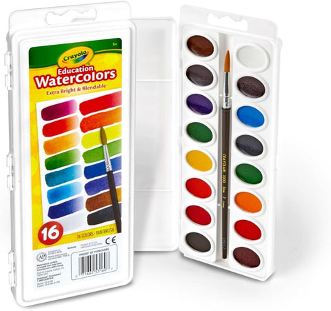 Crayola Watercolor Paint Set for Kids, Washable Paint, School Art Supplies